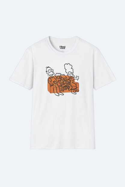 Family on Sofa Unisex T-Shirt
